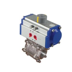 466540617 Valvola a sfera 3 pezzi inox FFF + attuatori rotanti DN 4" IVR