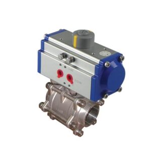 467030615 Valvola sfera 3 pezzi inox att a saldare + attuatori rotanti DN 3" IVR