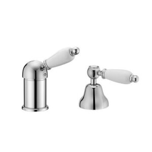 50482CR Monocomando bordo vasca con deviatore leva bianca PORTA E BINI