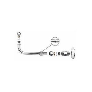 268 Curvetta sottolavabo in tubo rame, 1/2" regolabile 7-16 cm Ø 1/2" SASSI