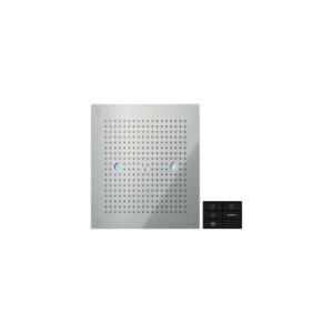 AD139/92CR SOFFIONE INCASSO A SOFFITTO CON CROMOTERAPIA 350x350 MM. 2GETTI CROMO NOBILI