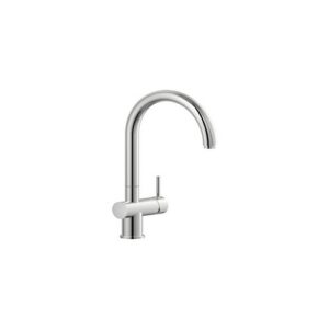 BR00233CR RUBINETTO MONOCOMANDO LAVELLO CANNA GIREVOLE A PONTE CROMO NOBILI - immagine 1