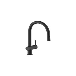 BR00237BM RUBINETTO MONOCOMANDO LAVELLODOCCIA ESTRAIBILE 2 GETTI PULL DOWN 2 GETTI NERO OPACO NOBILI - immagine 1