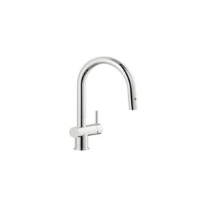 BR00237CR RUBINETTO MONOCOMANDO LAVELLO DOCCIA ESTRAIBILE 2 GETTI PULL DOWN 2 GETTI CROMO NOBILI - immagine 1