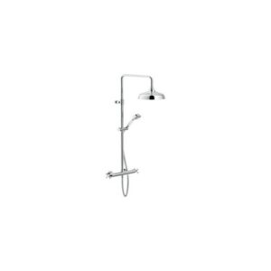CP030/50CR RUBINETTO MISCELATORE TERMOSTATICO DOCCIA ESTERNO 2 VIE CON RAMPA CROMO NOBILI - immagine 1