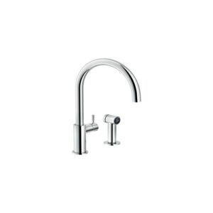 CU96600CR RUBINETTO MISCELATORE LAVELLO CANNA GIREVOLE CON DOCCETTA LATERALE CROMO NOBILI - immagine 1