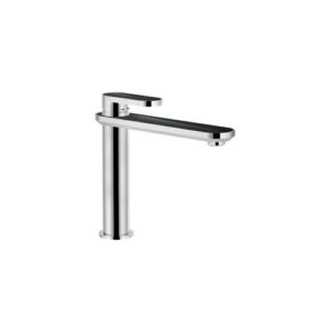 DS106158/2C21 RUBINETTO MONOCOMANDO LAVABO CART.Ø28 SCARICO AUTOMATICO PUSH POLISHED CARBONCROMO NOBILI - immagine 1