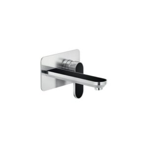 DS106198/1TNI RUBINETTO MONOCOMANDO LAVABO INCASSO A PARETE BOCCA 200MM FENIX NERO NOBILI - immagine 1