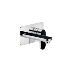 DS106198C02 RUBINETTO MONOCOMANDO LAVABO INCASSO A PARETE BOCCA 150MM NERO NOBILI - immagine 1