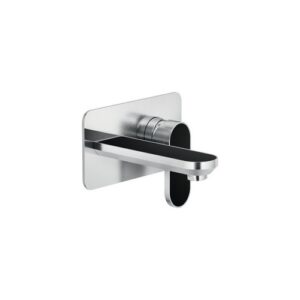 DS106198TNI RUBINETTO MONOCOMANDO LAVABO INCASSO A PARETE BOCCA 150MM FENIX NERO NOBILI - immagine 1