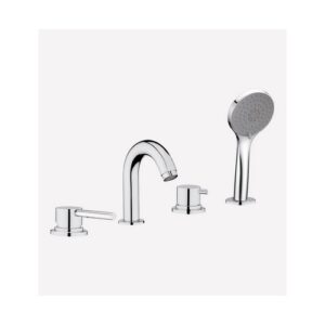 D850380015 GRUPPO PER BORDO VASCA 4 FORI CROMATO WEBERT