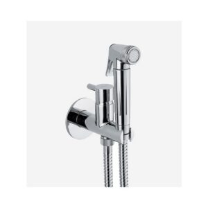 D870352015 MISCELATORE A PARETE CON DOCCETTA IGIENICA METAL A PULSANTE CROMATO WEBERT