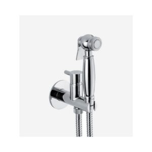 D870362015 MISCELATORE A PARETE CON DOCCETTA IGIENICA METAL A PULSANTE CROMATO WEBERT