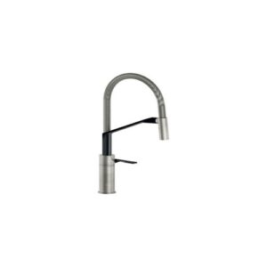 HR125300IB RUBINETTO MISCELATORE LAVELLO CON MOLLA ORIENTABILE E DOCCIA DUE GETTI OPACO NOBILI - immagine 1