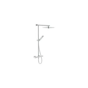 LP90130/30CR RUBINETTO MONOCOMANDO DOCCIA ESTERNA DUE VIE CON RAMPA E SOFFIONE LOOP CROMO NOBILI - immagine 1