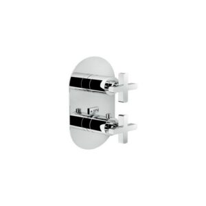 LR116101CR KIT PARTI ESTERNE TERMOSTATICO INCASSO A 1 VIA (LIRA) CROMO NOBILI - immagine 1