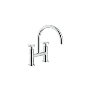 LR116220CR RUBINETTO MISCELATORE LAVELLO BICOMANDO GRUPPO A PONTE CROMO NOBILI - immagine 1