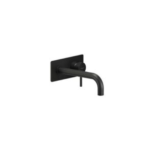 LV00198/1BM RUBINETTO MONOCOMANDO LAVABO A PARETE INCASSO BOCCA LUNGA CON PIASTRA LIVE NERO OPAC NOBILI - immagine 1