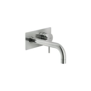 LV00198/1IX RUBINETTO MONOCOMANDO LAVABO A PARETE INCASSO BOCCA LUNGA CON PIASTRA LIVE NICKEL SP NOBILI - immagine 1