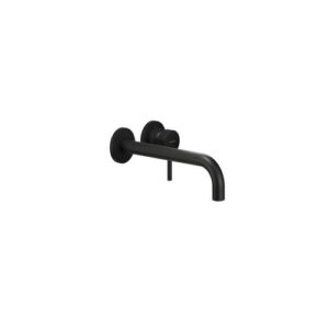 LV00199/2BM RUBINETTO MONOCOMANDO LAVABO A PARETE INCASSO BOCCA 250mm CON ROSONI LIVE NERO OPACO NOBILI - immagine 1