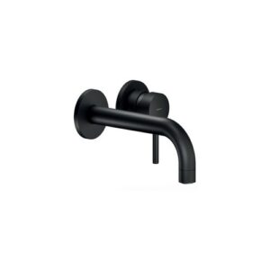 LV00199BM RUBINETTO MONOCOMANDO LAVABO A PARETE INCASSO BOCCA DA 150mm CON ROSONI LIVE NERO OP NOBILI - immagine 1
