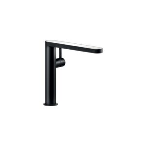 MH109113BKBM RUBINETTO MISCELATORE LAVELLO CANNA GIREVOLE CON LAMINATO SU BOCCA NERO OPACO NOBILI - immagine 1