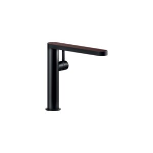 MH109113RJBM RUBINETTO MISCELATORE LAVELLO CANNA GIREVOLE CON LAMINATO SU BOCCA NERO OPACO NOBILI - immagine 1