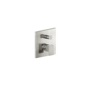 MI102100/EIX RUBINETTO MONOCOMANDO DOCCIA INCASSO CON DEVIAZIONE PIASTRA ABS PARTE ESTERNA INOX NOBILI - immagine 1