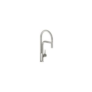 MP118300IX RUBINETTO MISCELATORE LAVELLO CON MOLLA ORIENTABILE CON DOCCETTA 2 GETTI NOBILI - immagine 1