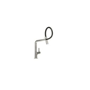 MP119400IX RUBINETTO MISCELATORE LAVELLO CON GUAINA ORIENTABILE CON DOCCETTA 2 GETTI LAMP NICK NOBILI - immagine 1