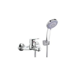 S0062-F Miscelatore vasca, flessibile doccia doppia graffatura 1.5 m ALICE EMI