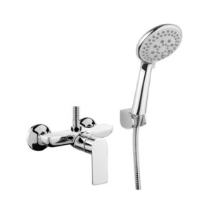 S0124-N Miscelatore doccia esterno, flessibile doccia doppia graffatura 1.5 m CAMILLA EMI
