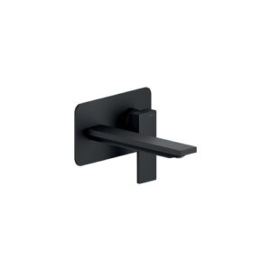 SE124198/1BM RUBINETTO MONOCOMANDO LAVABO INCASSO A PARETE 200MM SEVEN NERO OPACO NOBILI - immagine 1