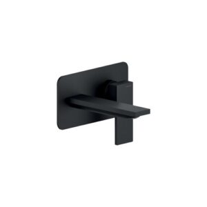 SE124198BM RUBINETTO MONOCOMANDO LAVABO INCASSO A PARETE 150MM SEVEN NERO OPACO NOBILI - immagine 1