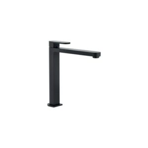 UP94128/2BM RUBINETTO MONOCOMANDO LAVABO A BACINELLA SCARICO AUTOMATICO UP NERO OPACO / BL NOBILI - immagine 1
