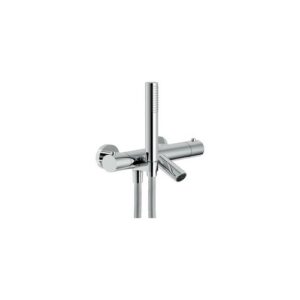 VE125010/2CR RUBINETTO MISCELATORE TERMOSTATICO VASCA ESTERNO CON GANCIO FLEX E DOCCIA CROMO NOBILI