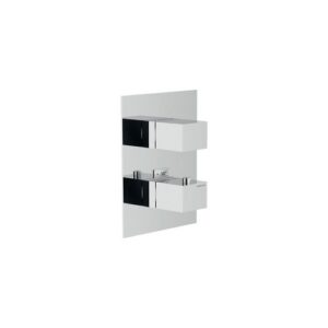 WE00102/QCR KIT PARTI ESTERNE MANIGLIA QUADRA A 2 VIE CROMO NOBILI