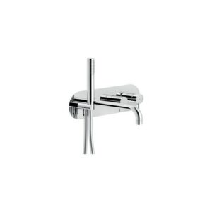 WEBK110/90VECR KIT RUBINETTO MONOCOMANDO VASCA INCASSO 2 VIE CON PIASTRA VERSIONE TONDA CROMO NOBILI