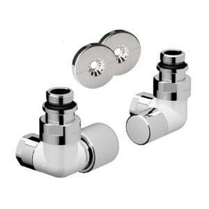 0157 12BC Kit topfar bianco-cromato con ingresso acqua a sinistra 1/2" FAR
