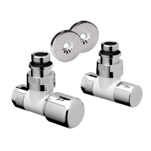 0158 12BC Kit topfar a squadra bianco-cromo 1/2" FAR