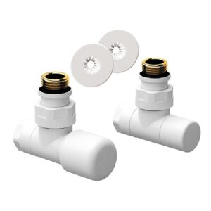0158 12BO Kit topfar a squadra bianco-opaco 1/2" FAR