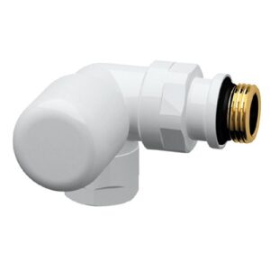 0162 12P Valvola termostatica 1/2' ad angolo dx rame bianco lucida FAR