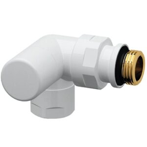 0179 12P Detentore 1/2' ad angolo dx rame bianco lucido FAR