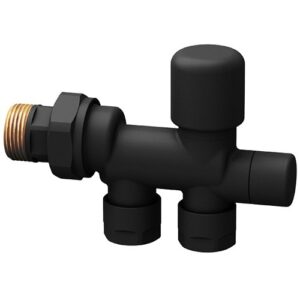 0265 12NO Valvola monotubo termostatizzabile 1/2' sonda d. 12 nero opaca FAR