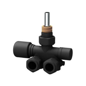 0286 NO Valvola mono-bitubo dx sq 1/2'' sonda d.10 finitura nero opaca FAR