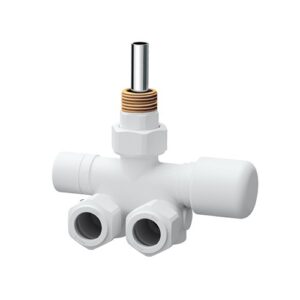 0288 BO Valvola mono-bitubo sx sq 1/2'' sonda d.10 finitura bianco opaca FAR