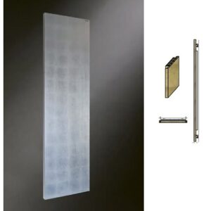 SPLAH 220- 63 Piastra Sp-platt foglia argento con lamelle radianti 220-63cm BREM - immagine 1