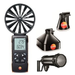 0563 2417 Anemometro a elica con coni di misura e raddrizzatore di flusso 100mm TESTO
