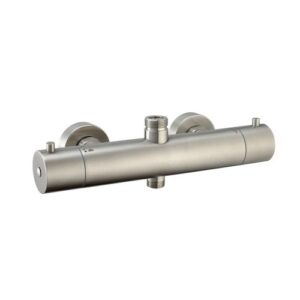11900.THERM02-E MISCELATORE TERMOSTATICO DOCCIA USCITA DOWN 1/2” UP 3/4” ACCIAIO VSA