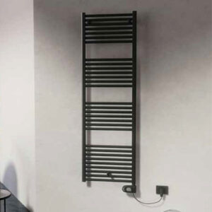 3581646100156 Termoarredo Scaldasalviette LISA 22 BLACK ELETTRICO 1385X500 CORDIVARI - immagine 1